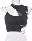 Summer Women's Crop Top with Metal Chain
