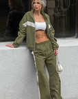 Fashion Color Block Sports Suit for Women