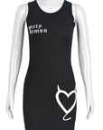 Stylish Sleeveless Heart Letter Bodycon Dress