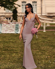 Chic V-Neck Bodycon Maxi Dress