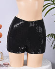Leopard Print Sequin Women's Casual Shorts