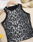 Summer Women's Sexy Crop Top with Leopard Print