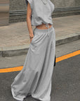 Chic Sleeveless Top and Wide Leg Pants Set
