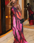 Elegant Striped Backless Bodycon Dress