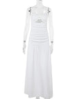Summer European and American Strapless Beach Dress