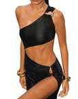 Summer Sexy Beach Dress with Asymmetrical Design