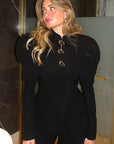 Chic Black Tailored Blazer for Women