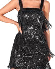 2026 Elegant Sequin Fringe Party Dress