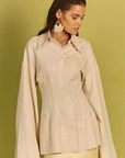 Simple Loose Linen Women's Shirt for Spring and Summer