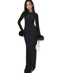 Fashionable Long Sleeve Polka Dot Dress