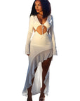 Summer Sexy Street Style Long Sleeve V-Neck Dress