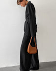 Casual Khaki Two-Piece Set for Women