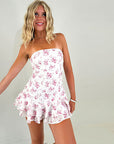 Stylish Floral Print Bodycon Dress