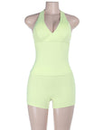 Sexy Backless Halter Neck Sports Set