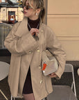 Vintage White Long Coat for Women