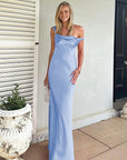 Elegant Solid Color Sleeveless Long Dress