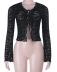 Vintage French Style Sheer Lace Cardigan