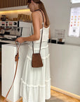 Elegant A-Line Chiffon Dress with V-Neck