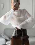 Chic Sheer Long Sleeve Top for Women