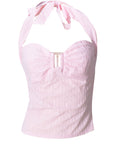Summer 2025 Backless Crop Top with Tie