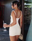 Trendy Women's Casual Mini Dress with Splicing Design
