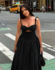 Summer Beach Vacation Hollow Waist Dress