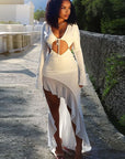 Summer Sexy Street Style Long Sleeve V-Neck Dress