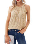 2023 Summer Women's Sequin Halter Top