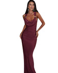 Elegant Backless Dress with Polo Neck