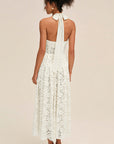 Elegant Lace Backless Maxi Dress