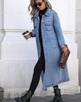 Casual Long Denim Coat for Women