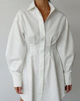 French Style A-Line Dress for Commuting