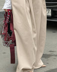 Spring Design Pleated Wide Leg Pants for Women