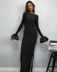 Fashionable Long Sleeve Polka Dot Dress