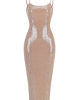 Sexy Sequin Cami Dress with Slit