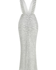 Elegant Sequin Mermaid Dress with Bow Decoration