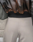 French Design High Waist Wide Leg Pants