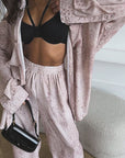Fall Fashion Tie-Dye Print Two-Piece Set