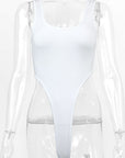 Summer Women's Sexy Slim Fit Cotton U-Neck Bodysuit