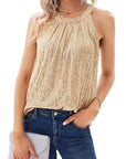 Summer Women's Sequin Halter Top