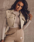 Trendy Women's Casual Vest with Button Closure