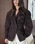 Stylish Suede Blazer for Autumn and Winter