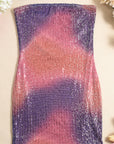 Stylish Strapless Sequin Mini Dress for Women