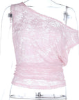 Stylish Knitted Off-Shoulder Lace Top