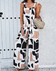 Summer Slimming Strap Jumpsuit with Floral Print