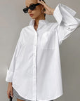 Casual Oversized Boyfriend Style White Shirt