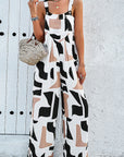 Summer Slimming Strap Jumpsuit with Floral Print
