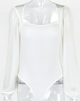 Summer Sexy Backless Long Sleeve Bodysuit