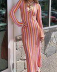 Autumn Women's V-Neck Long Sleeve Dress