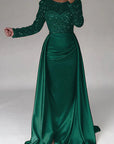 Elegant Long Sleeve Sequin Evening Dress for Women